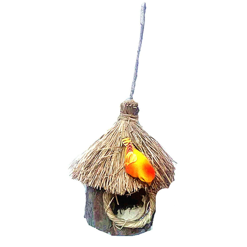 2 Pcs Natural Pet Bird Nest Canary Cockatiel Breeding Birdcage Cave Bed