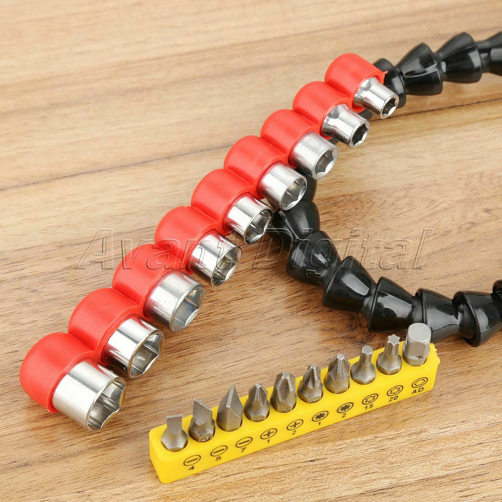 Electric Drill Screwdriver Sleeves Set & Flexible Shaft Drill Bit Holder 20pcs