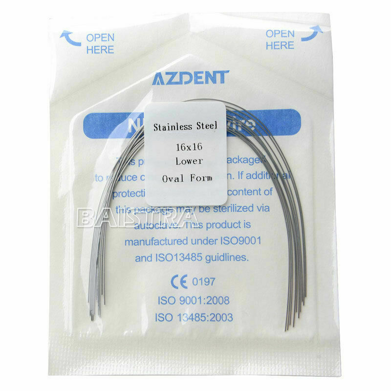 30 X AZDENT Dental Orthodonic Stainless Steel Arch Wire Rectangular 16X16 Lower