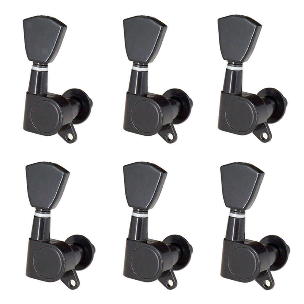 Acoustic Electric Guitar String Tuning Pegs Machine Heads Tuners 6R Black