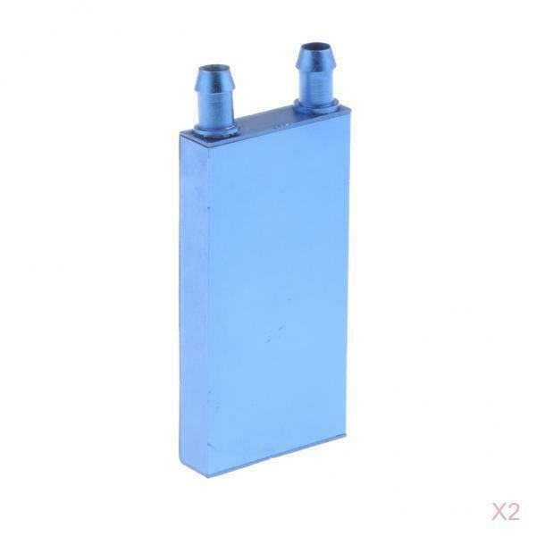 2Piece Water Cooling Block Radiator Cooler Aluminum For Computer Radiator Blue