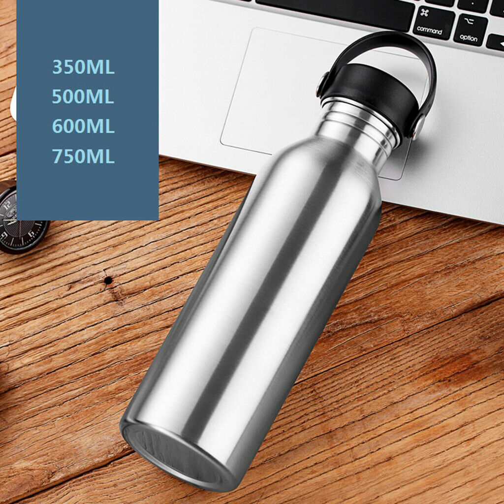Stainless Steel Sports Water Bottle Cycling Hiking Flask PP Lid 750ML
