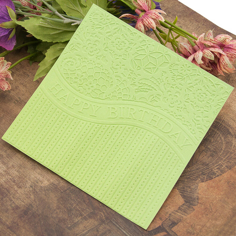 birthday Embossing folders Plastic Embossing Folder For Scrapbooking DI.l8
