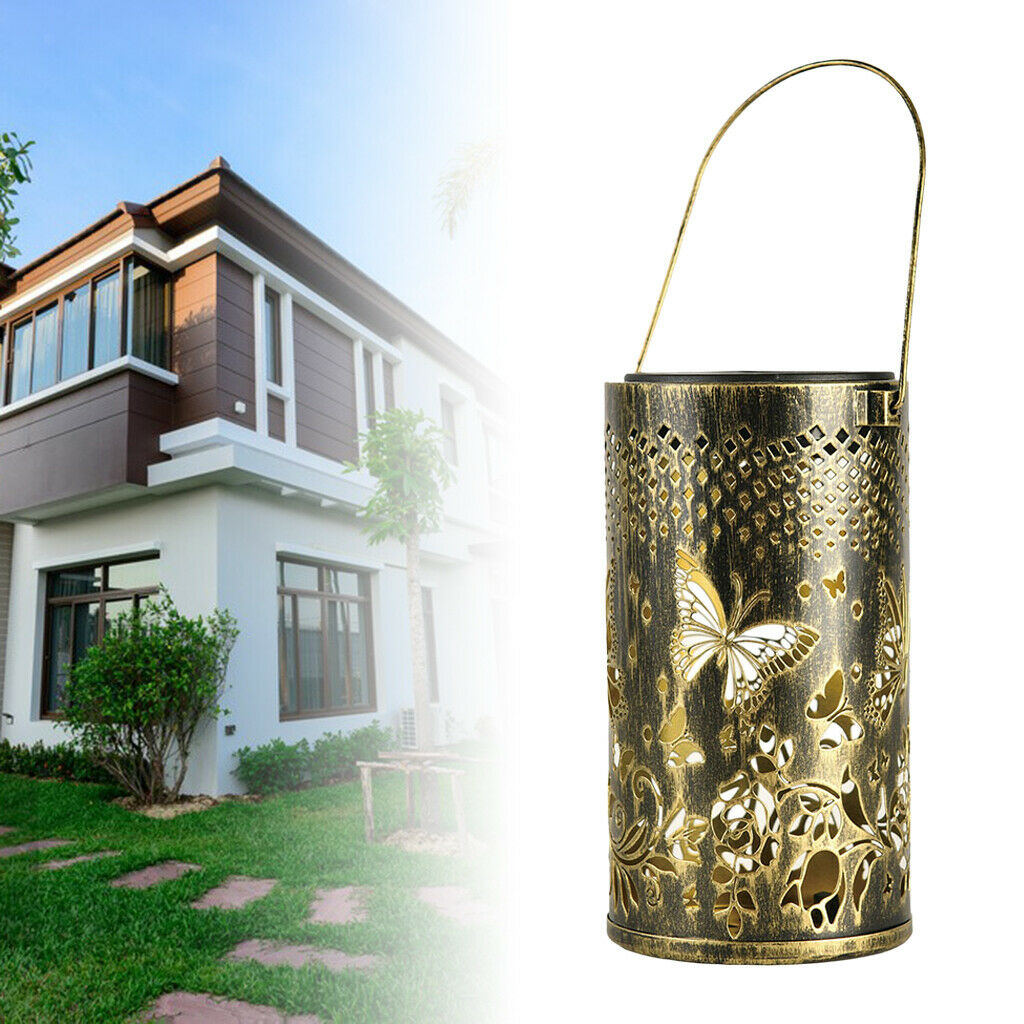 Beautiful Hollow Solar Butterfly Light Projection Lamp Yard Ornament Aisle