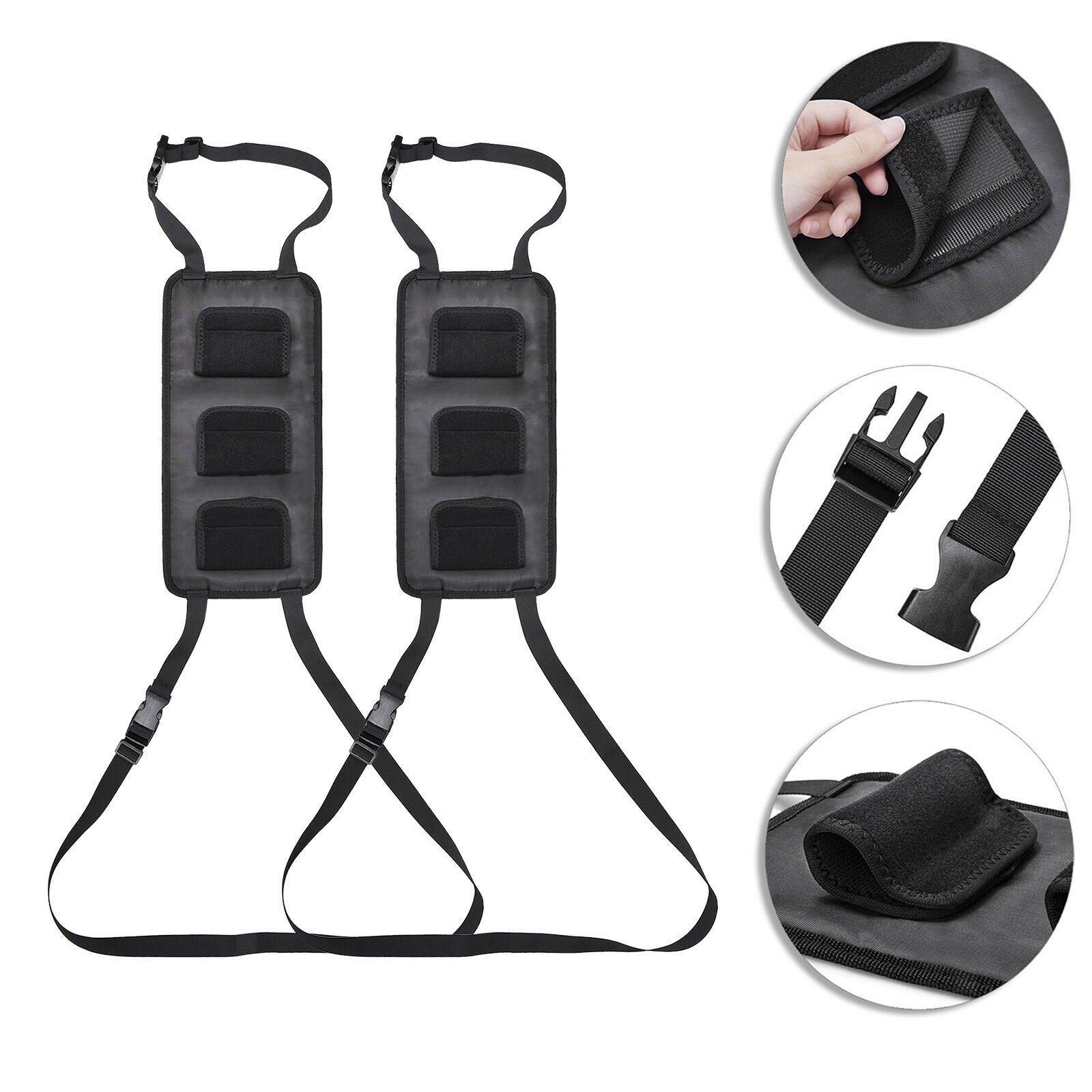 2Pack Fishing Rod Holder for Car Vehicle Backseat Adjustable 3 Poles Storage