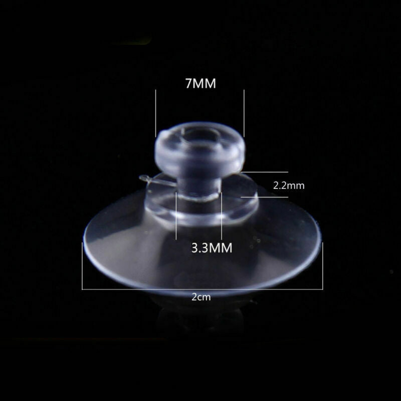 10Pcs 20mm Mini Clear Suction Cup Suckers For Wall Window Bathroom Kitchen Acc