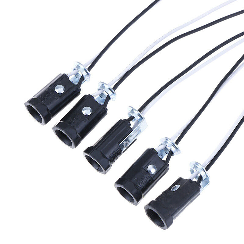 5Pcs Candle Base E12 Lamp US Holder Light Sockets Keyless With 20CM Wire LeY SJ