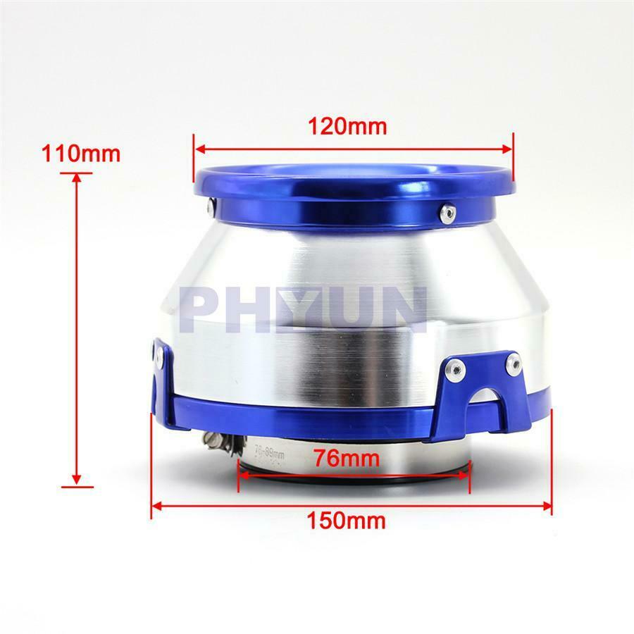 1pc Blue 76mm High Flow Air Filter For Car SUV Motorcycle 3inch Open Air Cleaner