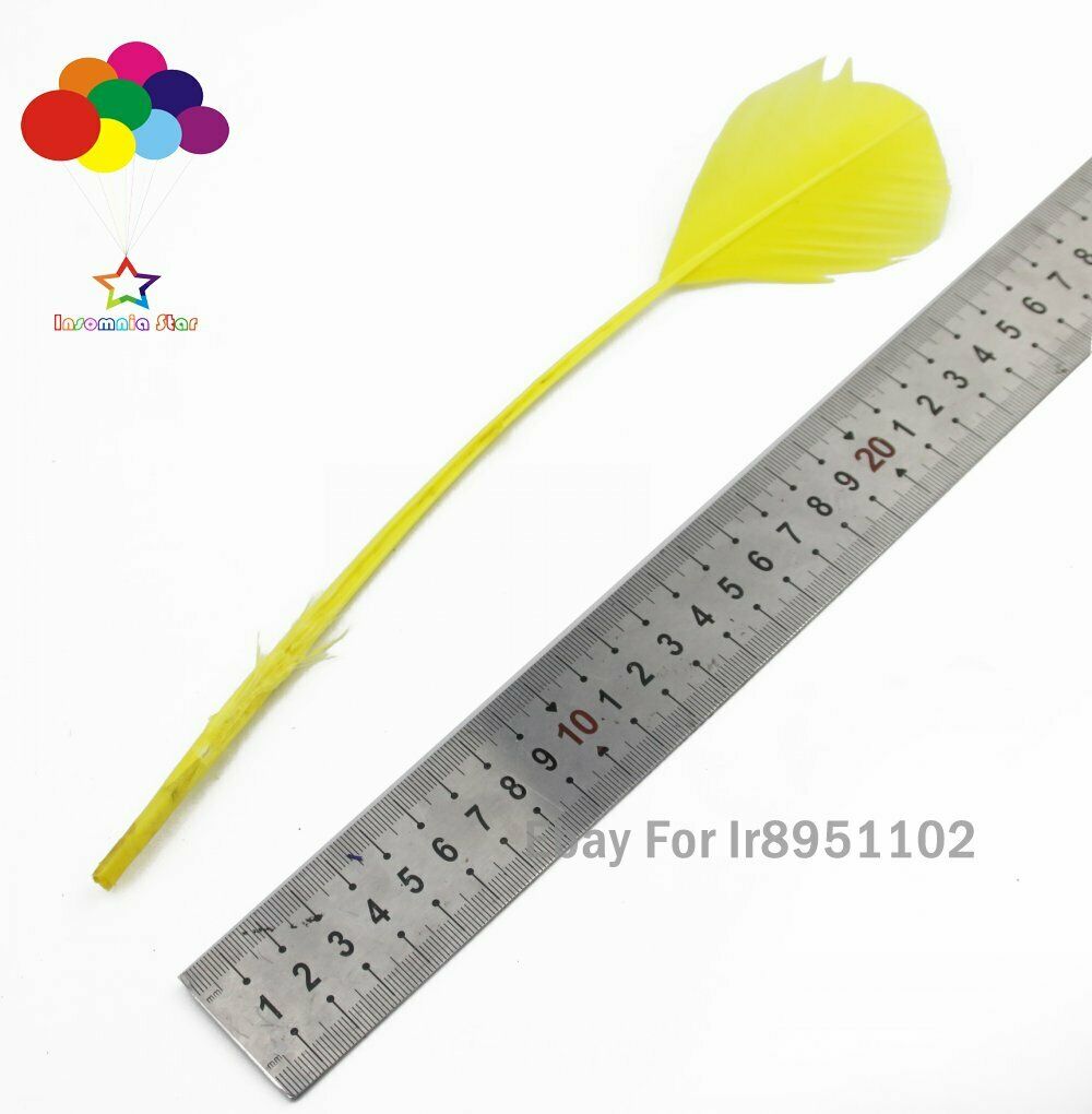 Yellow 100pcs 28-35 cm turkey wing feathers 11-14inch Plume Accessories Carnival
