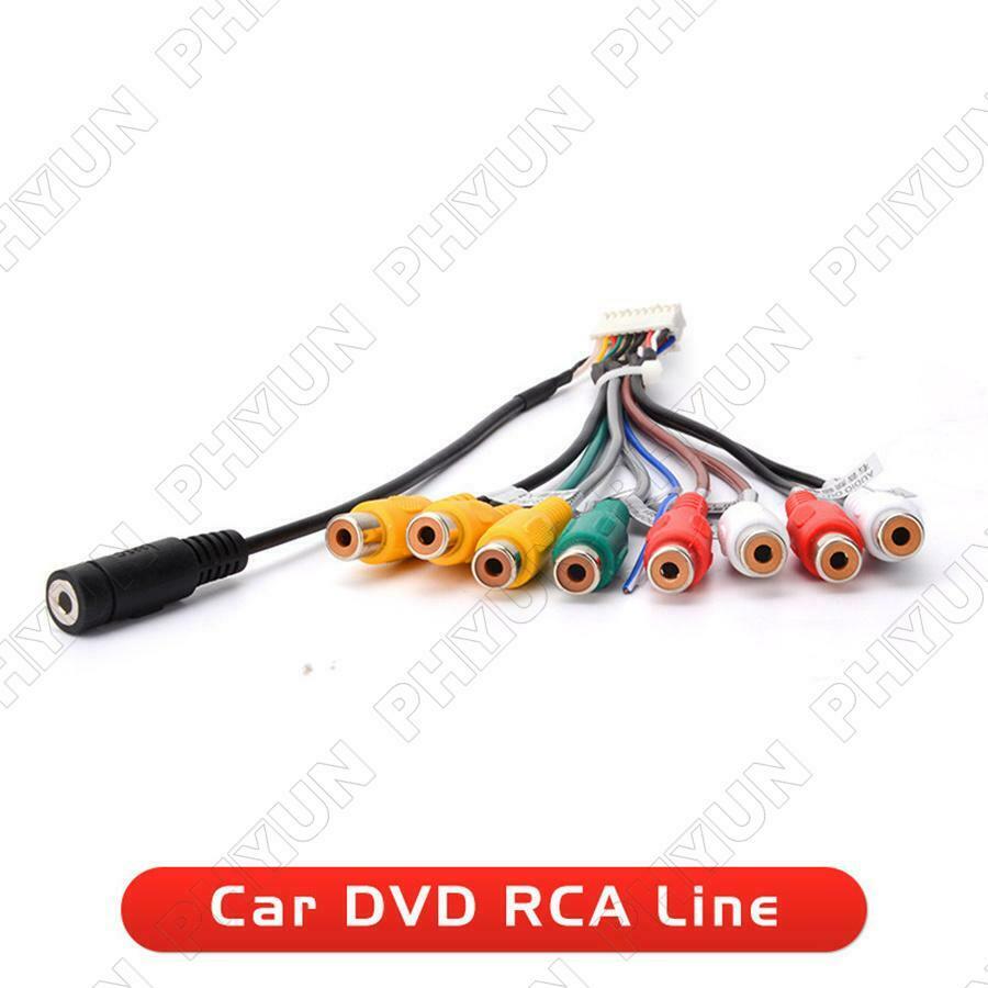 20 Pin Universal Car Stereo Radio RCA Output Wire Aux-in Adapter w/ Microphone