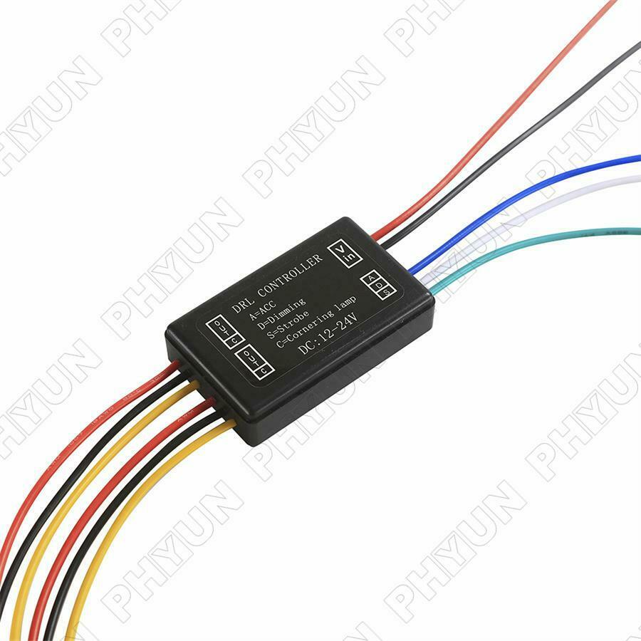 12V-24V Car LED Daytime Running Light Controller w/ Time Delay Dimming Strobe