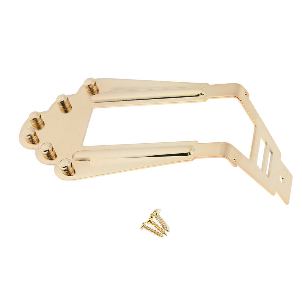 Metal 6 String Jazz Guitar Tailpiece Bridge for Archtop Guitar Replacement