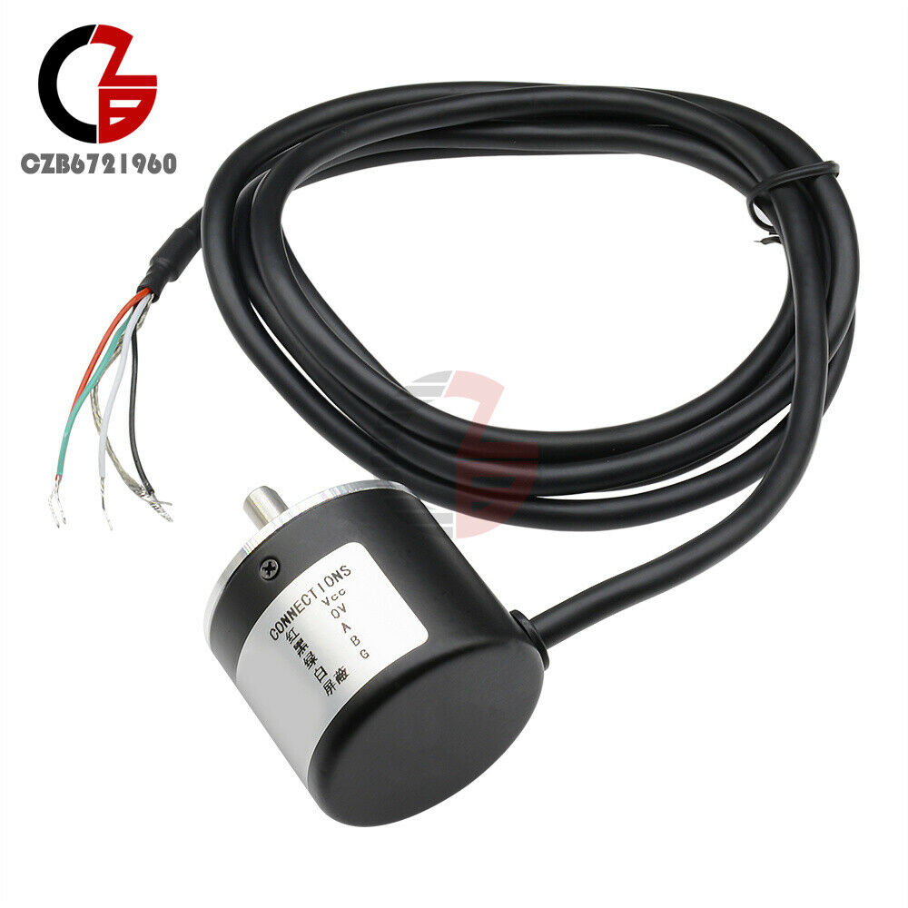 360P/R Incremental Rotary Encoder AB Phase Encoder 6mm Shaft With Coupling