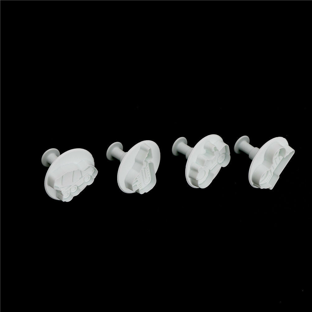 4x Missile Vehicle,Tank,ArmoredCar Sample Cookie CutterFondant Cake Mold M.l8