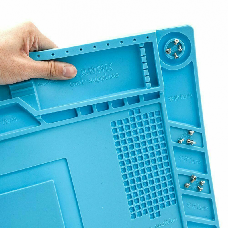Magnetic Insulation Soldering Iron Silicone Pad Desk Work Pad Telephone Repair