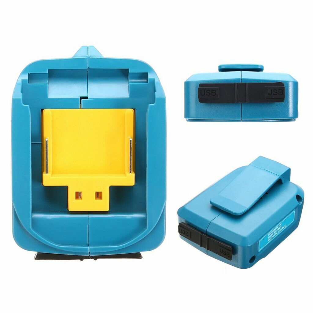 Charger Adapter 2 USB Ports for  14.4V 18V BL1830 BL1815 Battery #2