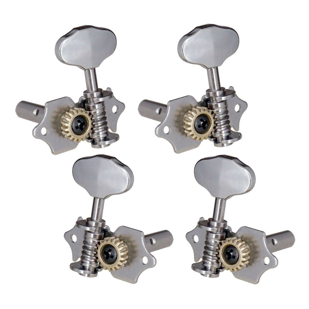 Set of 4 Metal 2L2R 4 String Ukulele Tuners Machine Heads Replacements