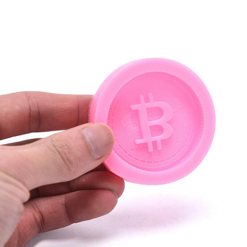 Bitcoin shape silicone mold DIY cake  kitchen baking decoration tool Mo.l8