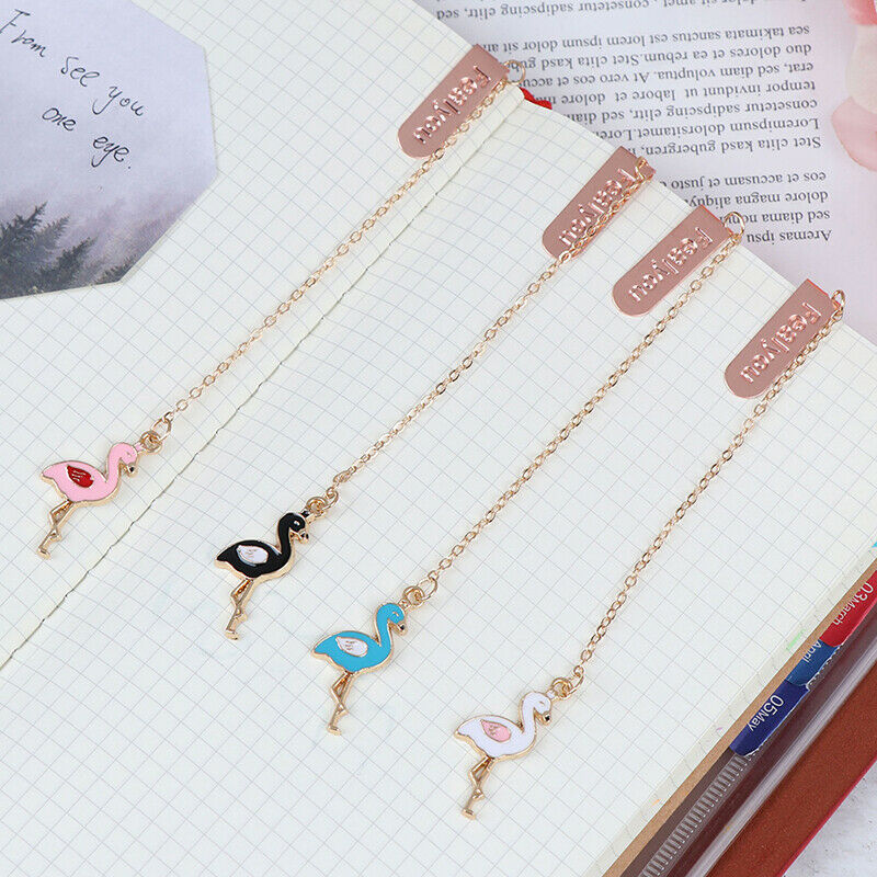 Flamingo Metal Bookmark Cute Animals Bookmarks For Books School Supplies .l8
