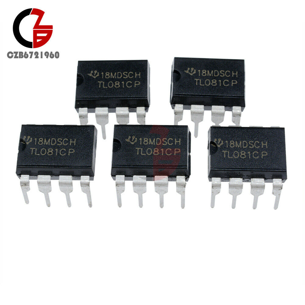 10PCS TL081 TL081CP TI IC JFET Input Operational Amplifiers DIP-8