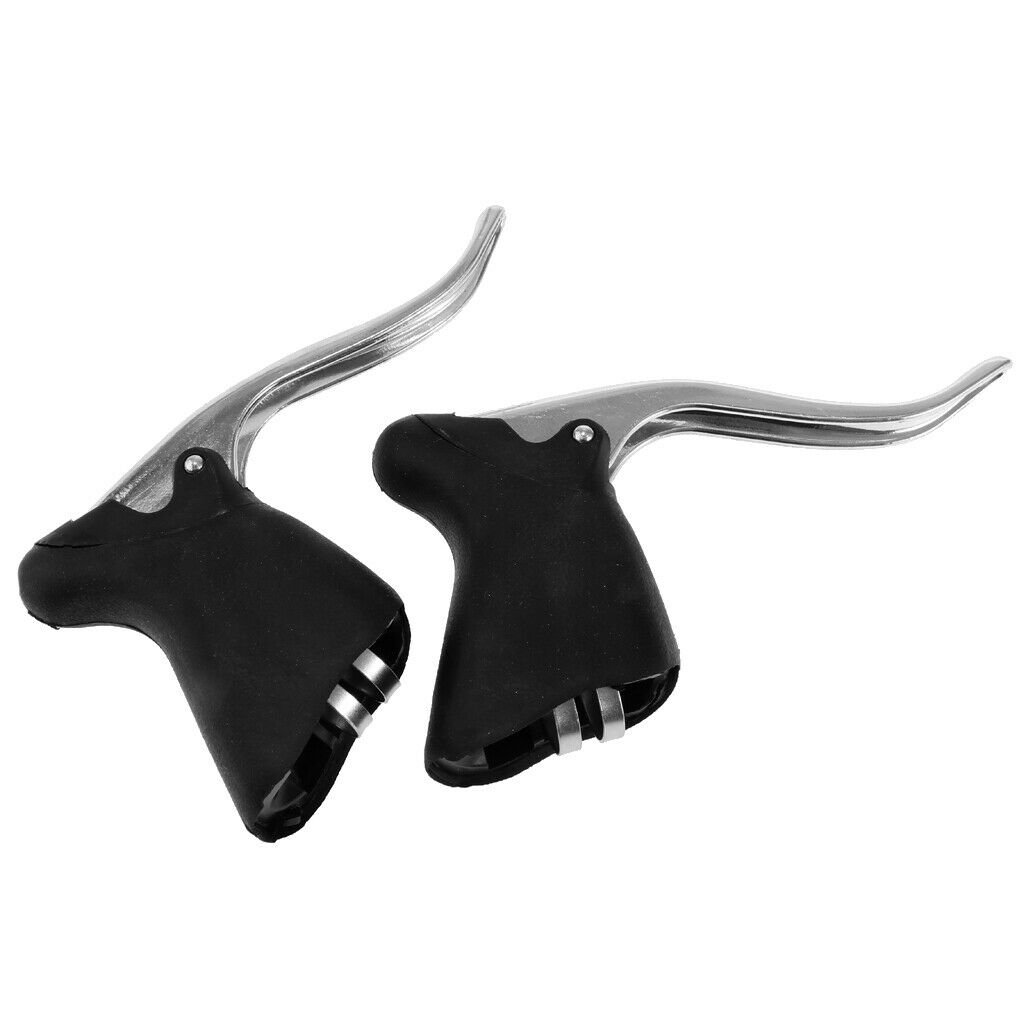 1 Pair Road Bike Drop Bar Brake Lever Bent Brake Handle  Handbrake