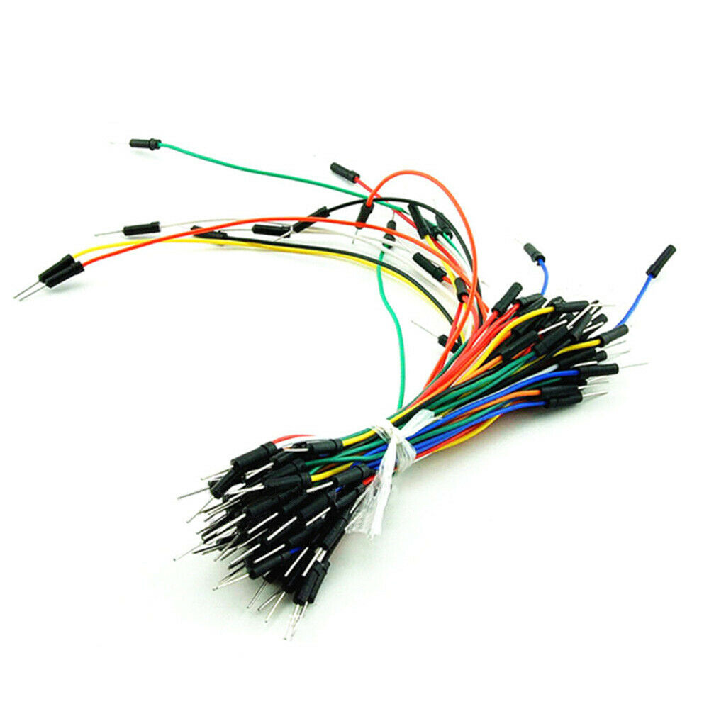 65Pcs Solderless Flexible Breadboard Line Jumper Cable Wires Connecting Supplies