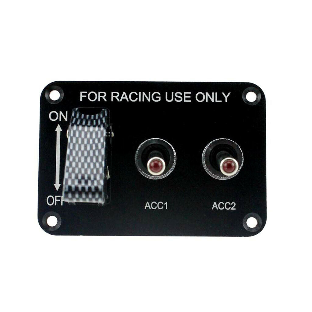Car Marine Boat 12V 20A 3 Gang SPST Toggle Switches Control Aluminum Panel