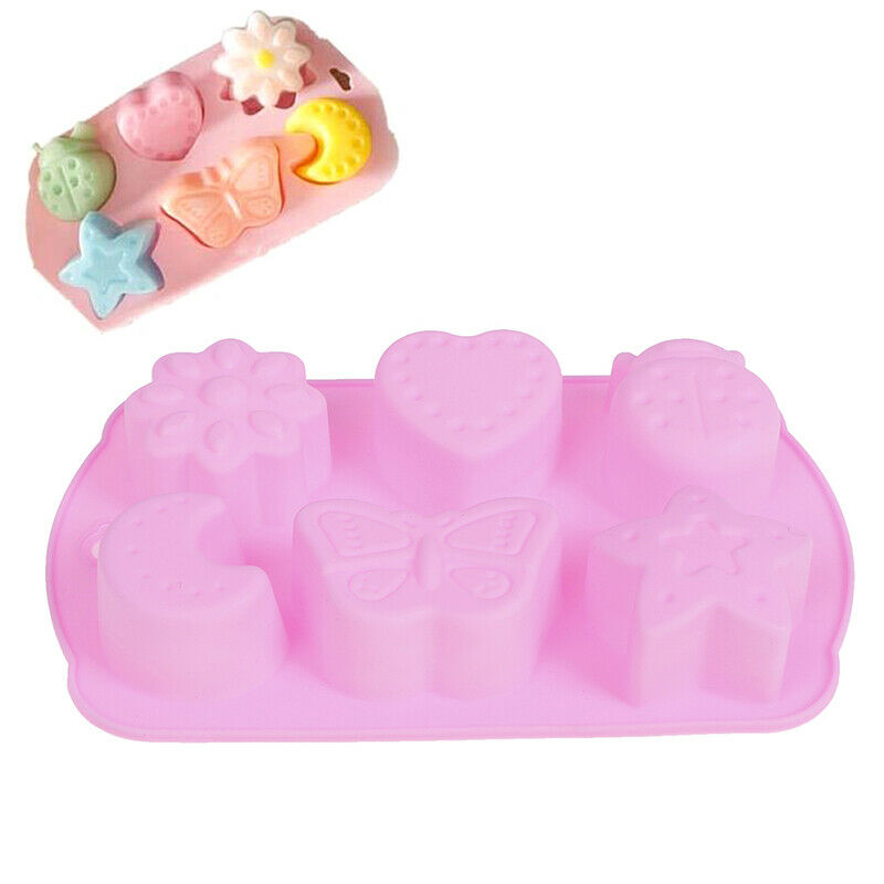 Insect Shape Mould Silicone Cake Decoration 6 Grid Multifunction Handmade.l8