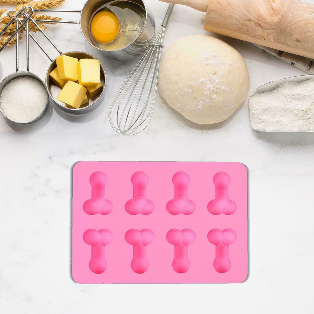 Bone Shape Silicone 8-Cavity Chocolate Mold DIY Cake Jelly Ice Mold Baking Tools