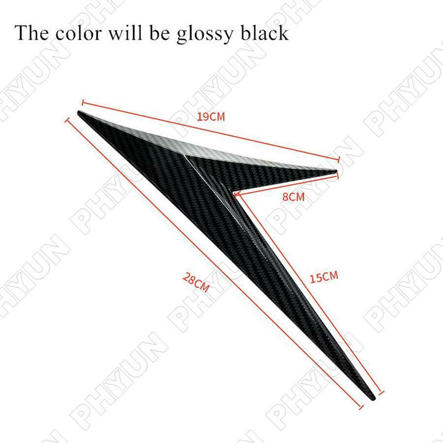 Car Side Wing Air Flow Fender Grill Intake Vent Trim Glossy Black Emble Stickers