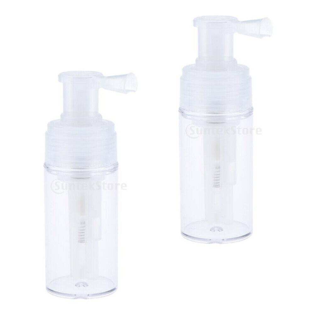 2 Pieces Demountable Travel Powder Spray Bottle PET Cosmetic Bottles 110ml