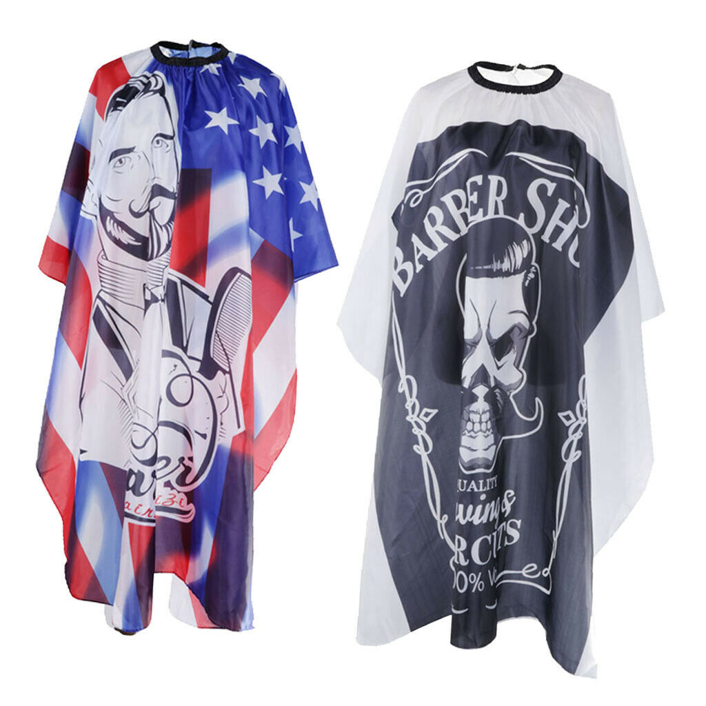 2x Cuttings Cape Waterproof Styling Coloring Gown Cloth with Snap Buckle