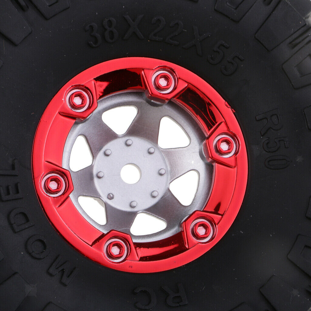 4Pcs Black Rubber Tire 12mm Wheel Nut Rim for 1/12 Wltoys 12428 12423 RC Car
