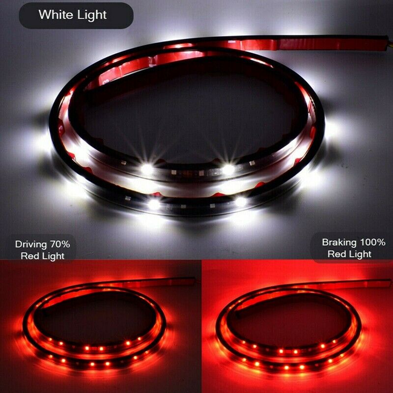 60 Inch Triple Row Truck Tailgate Led Strip Light Bar with Reverse Brake Turn I3
