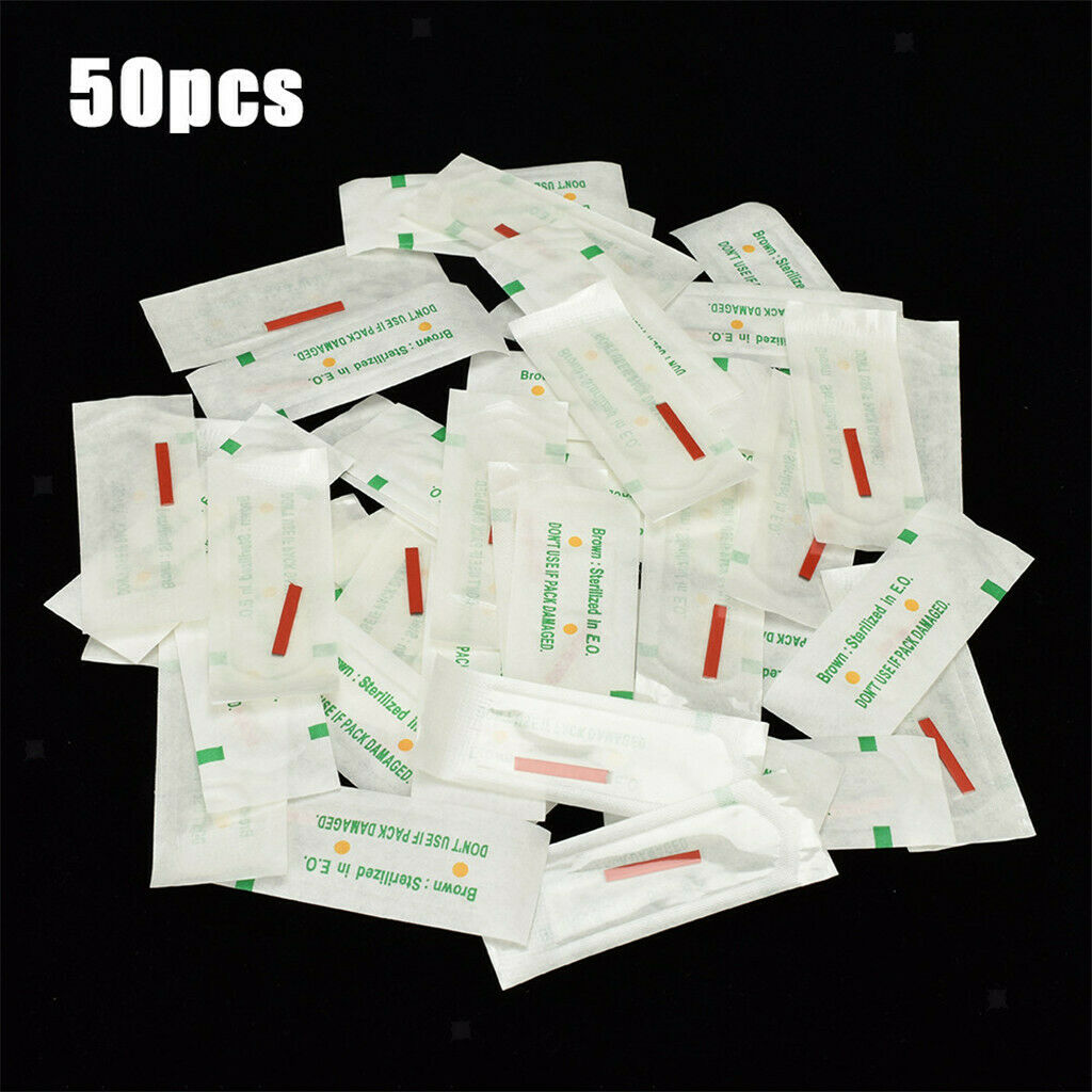 50pcs Eyebrow Blades Microblading Eye Brow Tattoo Needles Makeup Tool 12 Pin