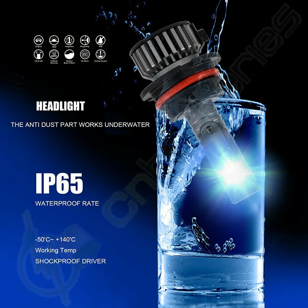 2X 9005 + 4X H11 LED Headlight High Low Beam Lamp+Fog Light Bulb 4000W WHITE