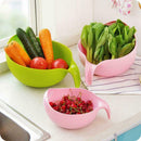 1pc Rice Washing Filter Strainer Basket Sieve Fruit Vegetable Bowl Drainer