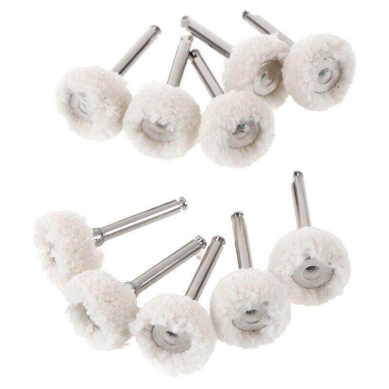 10Pcs/Set Dental Polishing Wheel Wool Cotton Polishing Pad Brushes Rotary Too SJ
