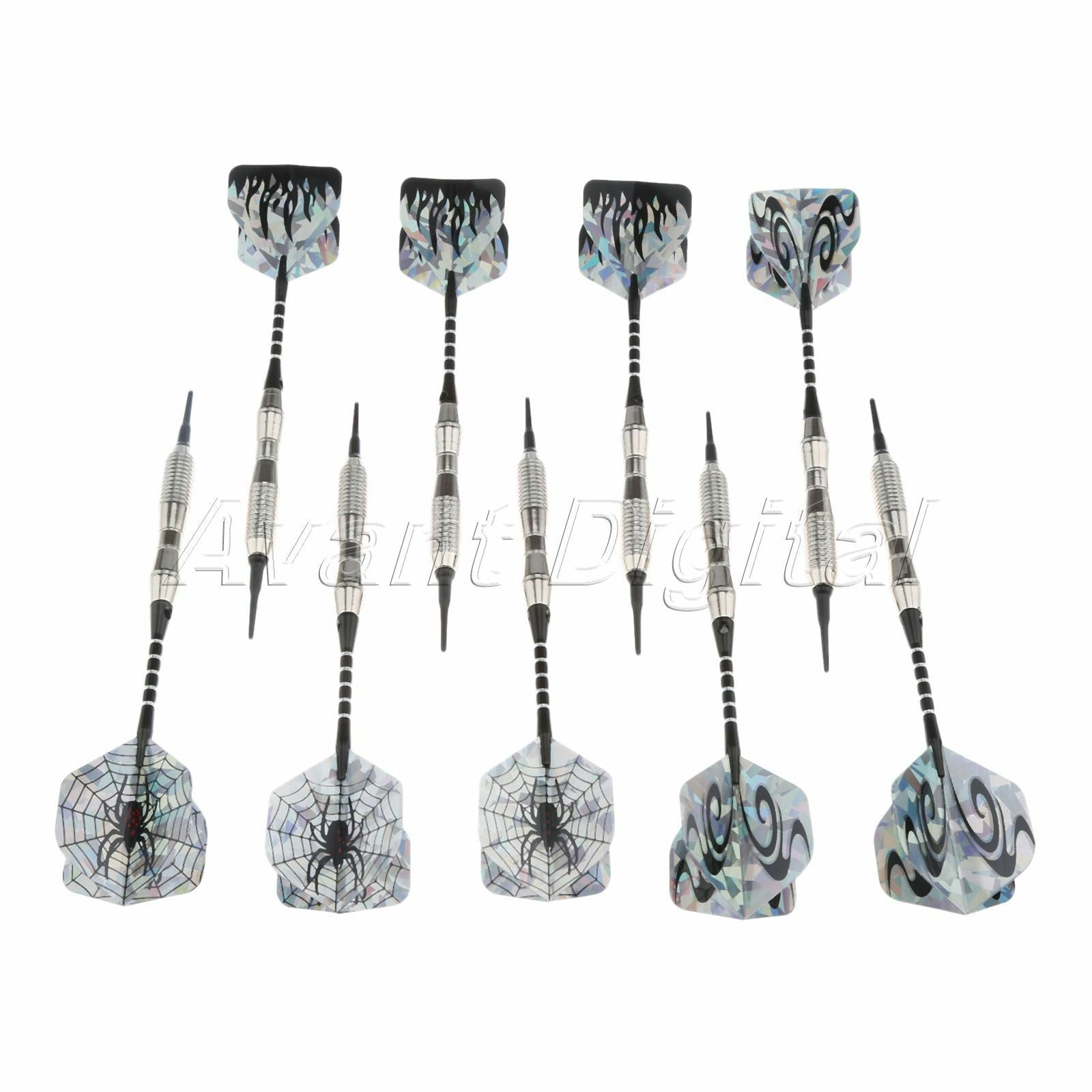 9 Pcs Professional 18g Soft Tip Dart With Steel Barrel Aluminium Dart Shaft