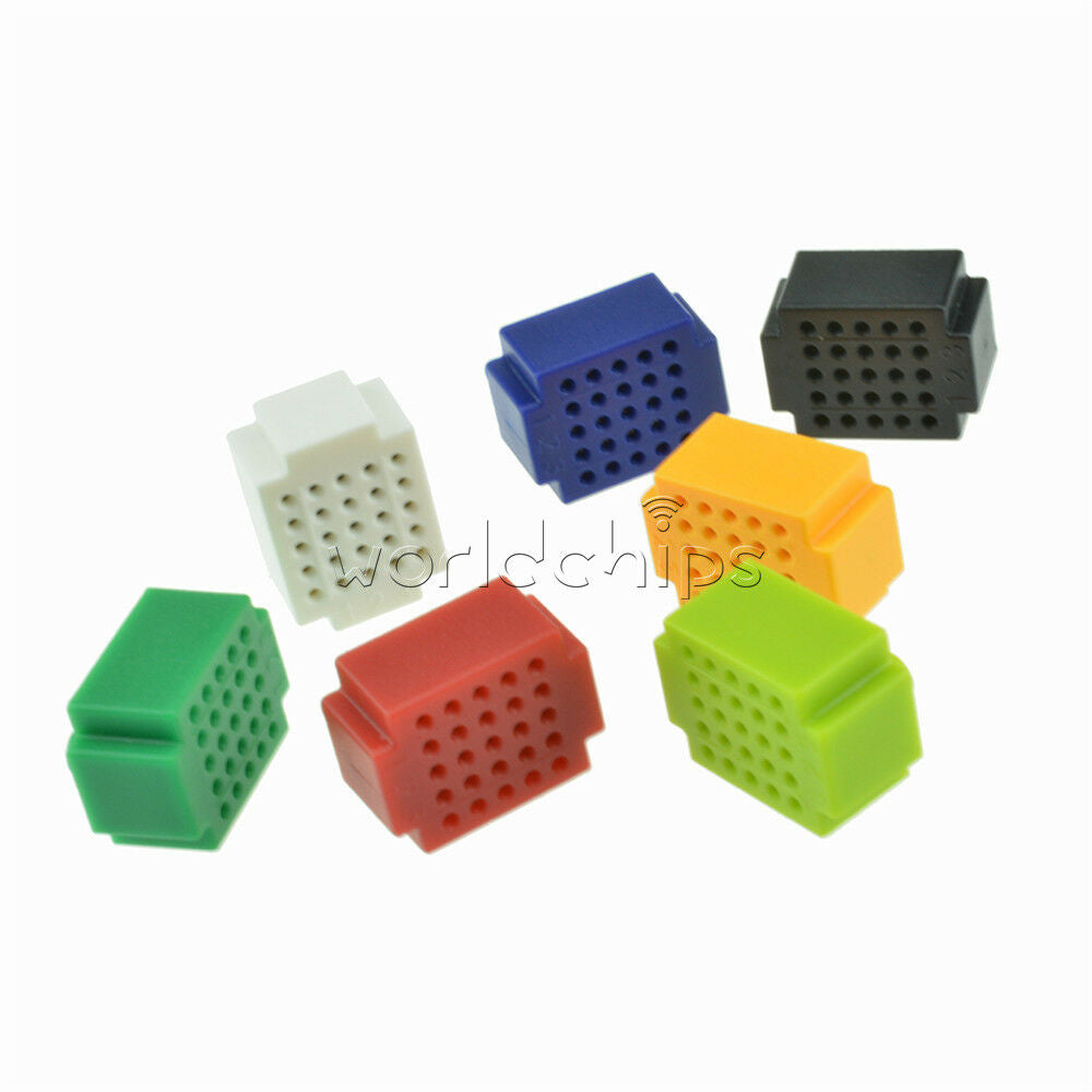 7PCS Mini 25 Points Breadboard Solderless Prototype Test Board