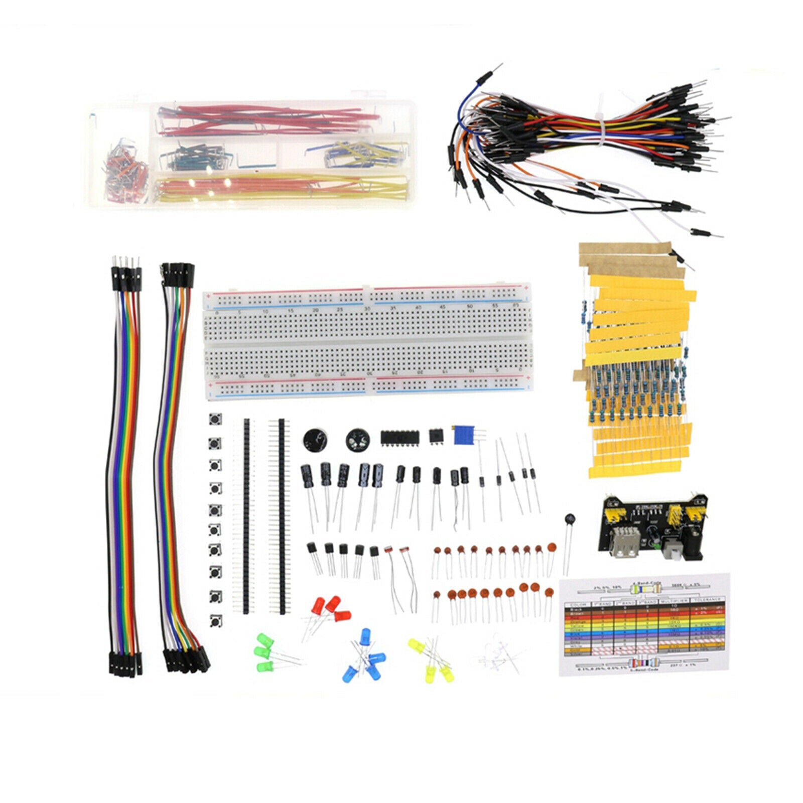 LED Buzzer Resistor Transistor Assembly with Test Board