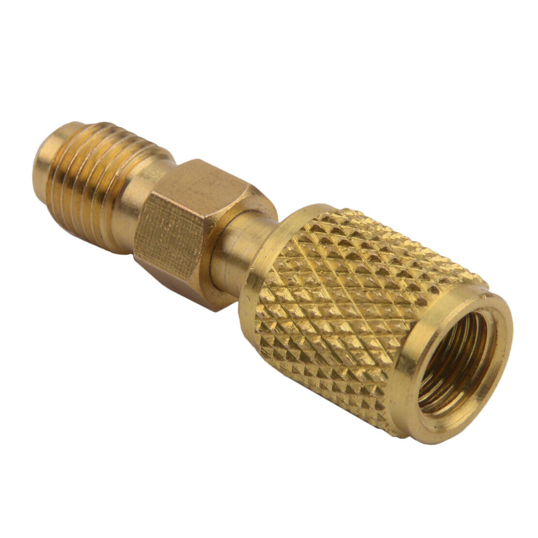1x R134a R1234yf Refrigerant Can Tap Hose Adapter Fitting 1/4SAE 1/2" ACME LH