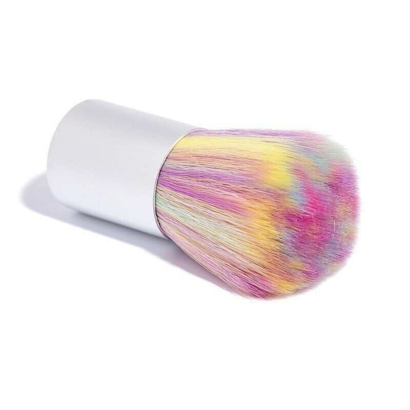 Nail Cleaning Brush Rainbow Soft Dust Remover Manicure Pedicure Care Tool Pink