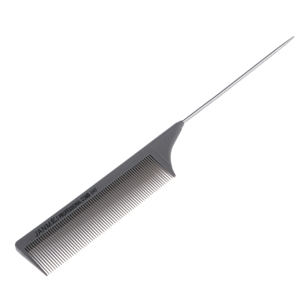 2x Pro Pintail Tapered Sectioning Backcombing Combs Perm Highlight Comb Gray