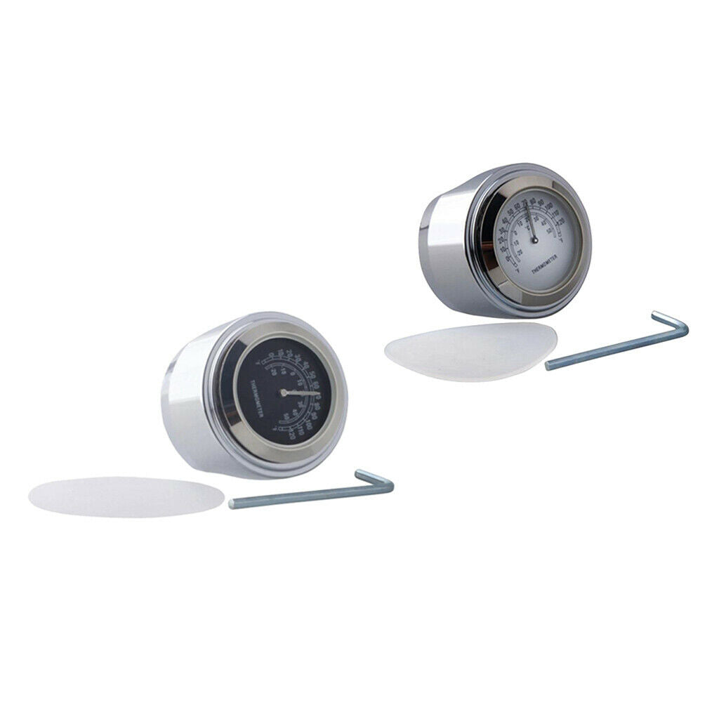 Pack of 1 Universal Waterproof Motorcycle Bike Handlebar Thermometer+Clock