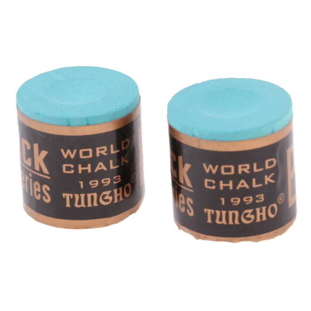 Pack of 2 Premium Pool Chalk Billiards Replacement Cue Chalks Shaft Tips