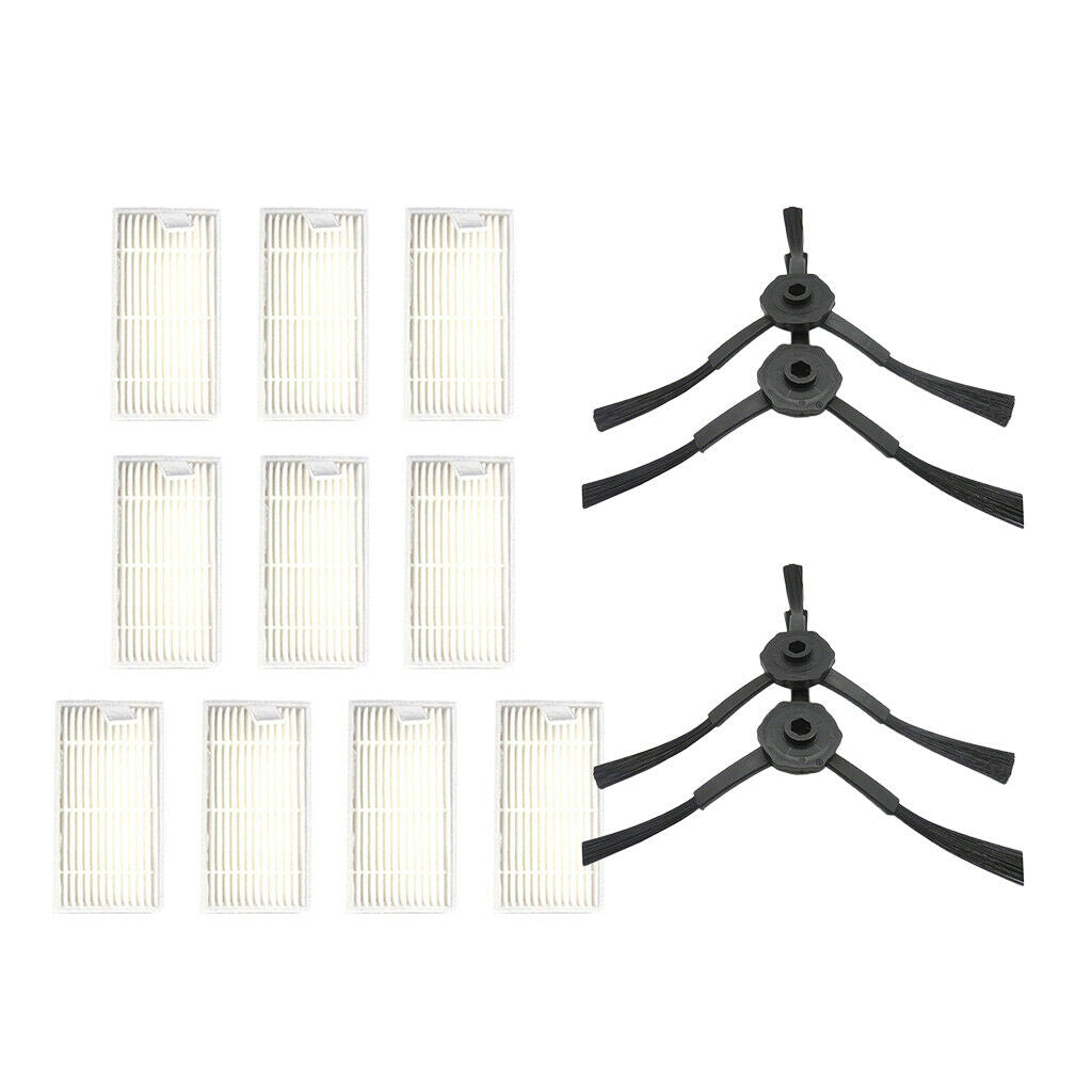 Side Brushes & Hepa Filters Vacuum Cleaner Accessories Parts Kit 14 Pcs