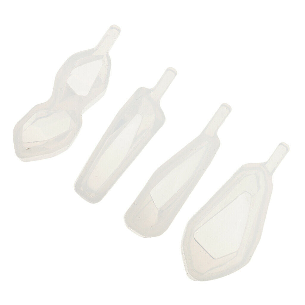 4Set Crystal Mold Pendant Moulds for DIY Epoxy Crafting Mould Soap Making