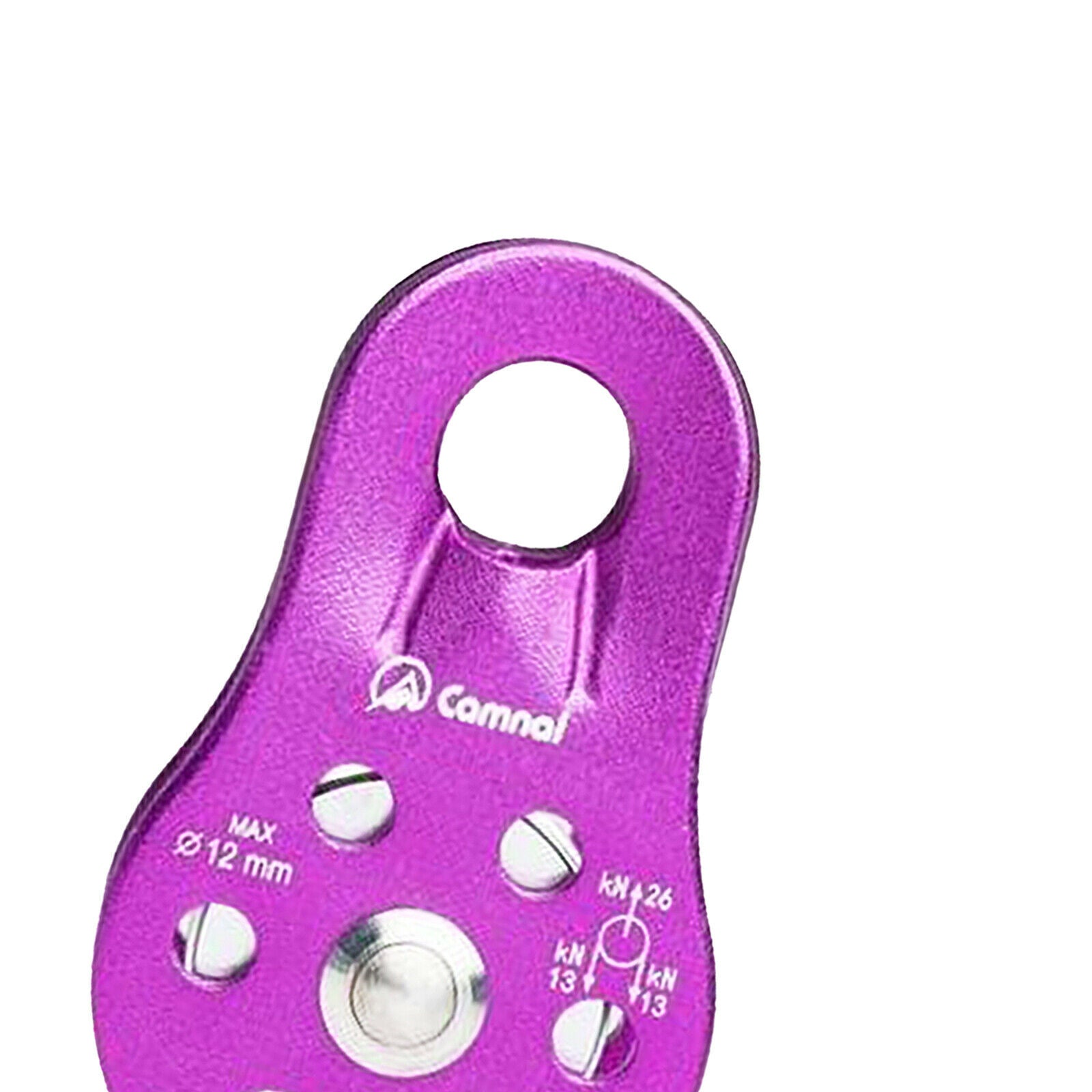 2X Outdoor Caving Lifting Rock Climbing Fixed Rope Pulley Equipment 26KN Purple