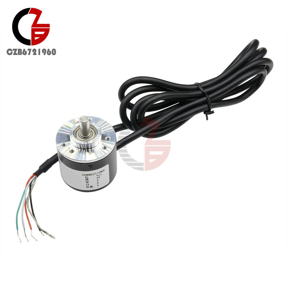 360P/R Incremental Rotary Encoder AB Phase Encoder 6mm Shaft With Coupling
